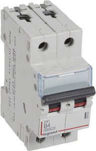 Фото Legrand DX3 407505 Автоматический выключатель двухполюсный 4А (6 кА, B)