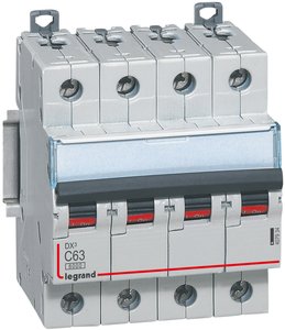 Фото Legrand DX3 407934 Автоматический выключатель четырехполюсный 63А (6 кА, C)