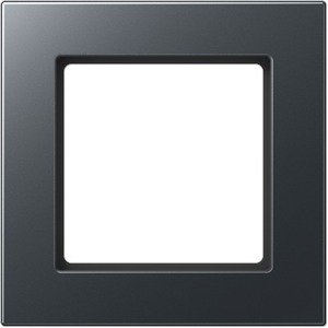 Фото Jung A550 A5581BFANM Рамка 1-постовая (ударопрочная, универсальная, матовый антрацит)