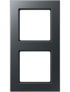 Фото Jung A550 A5582BFANM Рамка 2-постовая (ударопрочная, универсальная, матовый антрацит)