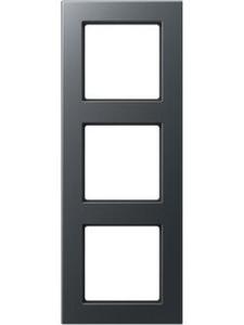 Фото Jung A550 A5583BFANM Рамка 3-постовая (ударопрочная, универсальная, матовый антрацит)