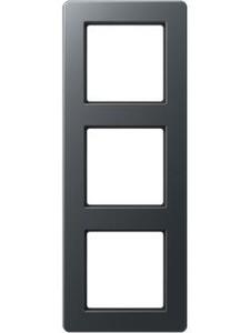 Фото Jung A flow AF583BFANM Рамка 3-постовая (ударопрочная, универсальная, матовый антрацит)