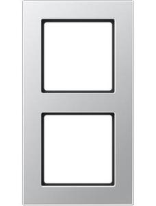 Фото Jung A550 A5582BFAL Рамка 2-постовая (ударопрочная, универсальная, алюминий)