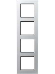 Фото Jung A550 A5584BFAL Рамка 4-постовая (ударопрочная, универсальная, алюминий)