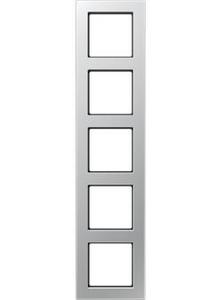 Фото Jung A550 A5585BFAL Рамка 5-постовая (ударопрочная, универсальная, алюминий)