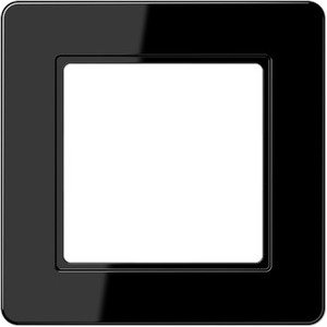 Фото Jung A flow AF581BFSW Рамка 1-постовая (ударопрочная, универсальная, черная)