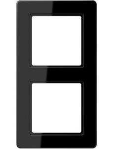 Фото Jung A flow AF582BFSW Рамка 2-постовая (ударопрочная, универсальная, черная)
