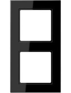 Фото Jung A550 A5582BFSW Рамка 2-постовая (ударопрочная, универсальная, черная)