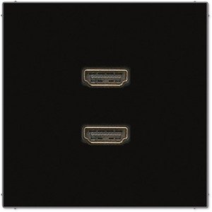 Фото Jung MALS1133SW Розетка информационная (2хHDMI, под рамку, скрытая установка, черная)