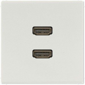 Фото Jung MALS1133LG Розетка информационная (2хHDMI, под рамку, скрытая установка, светло-серая)