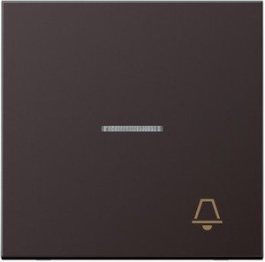 Фото Jung LS990 AL2990KO5KD Клавиша одиночная с линзой (символ "звонок", dark)