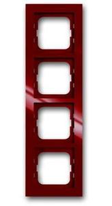 Фото ABB Busch-axcent 1754-0-4479 Рамка 4-постовая (foyer-red)