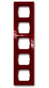 Фото ABB Busch-axcent 1754-0-4480 Рамка 5-постовая (foyer-red)