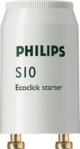 Фото Philips Ecoclick 871150069769133 Стартер для люминесцентных ламп S10 4-65 Вт (одиночное включение, 220/240 В)