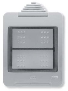 Фото ABB Zenit 2CLA329100N1101 Коробка для открытого монтажа (IP55, 2 модуля, серая)