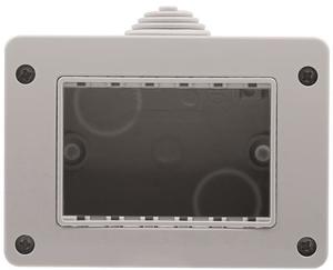 Фото ABB Zenit 2CLA339110N1101 Коробка для открытого монтажа итальнский стандарт (IP40, 3 модуля, серая)