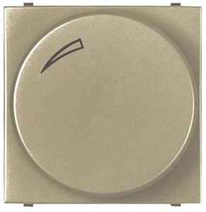 Фото ABB Zenit N2260.9 CV Светорегулятор поворотный (ЭПРА 1-10В DC, 700 Вт, подсветка, под рамку, скрытая установка, 2 модуля, шампань)