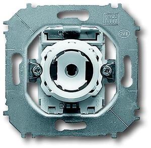 Фото ABB Impuls 2CKA001413A0897 Выключатель кнопочный одноклавишный с N-клеммой (10 А, с возм. подсветки, механизм, скрытая установка)