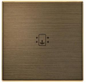 Фото ABB Sky Niessen 2CLA851400A1201 Накладка для карточного выключателя (подсветка, античная латунь)