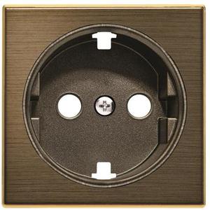 Фото ABB Sky Niessen 2CLA858800A1201 Накладка розетки SCHUKO (2P+E, античная латунь)