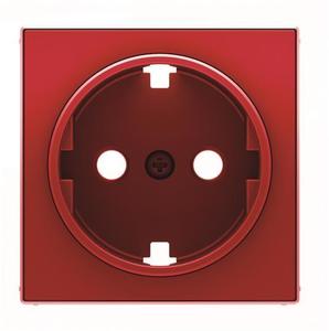 Фото ABB Sky Niessen 2CLA858800A7001 Накладка розетки SCHUKO (2P+E, красная)