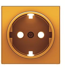 Фото ABB Sky Niessen 2CLA858800A9001 Накладка розетки SCHUKO (2P+E, оранжевая)