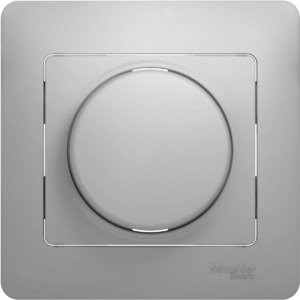 Фото Schneider Electric Glossa GSL000337 Светорегулятор сенсорный (630 Вт, в сборе, с/у, с возм. о/у, алюминий)