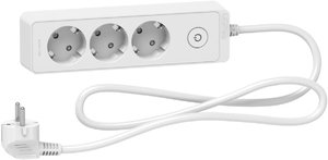 Фото Schneider Electric Unica ST9431W Удлинитель 3-местный 1.5 м (с/з, 16 А, 4000 Вт, шторки, белый)
