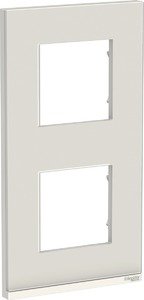 Фото Schneider Electric Unica Pure NU6004V85 Рамка 2-постовая (вертикальная, белое стекло)