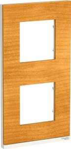 Фото Schneider Electric Unica Pure NU6004V83 Рамка 2-постовая (вертикальная, клен/белый)
