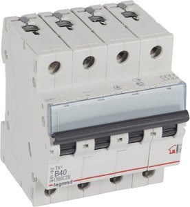 Фото Legrand TX3 404018 Автоматический выключатель четырехполюсный 40А (10 кА, B)