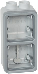 Фото Legrand Plexo 069668 Коробка монтажная 2-постовая (вертикальная, IP55, серый)