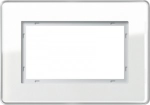 Фото Gira Esprit Glass C 1001512 Рамка 1.5-постовая (белое стекло)