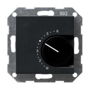 Фото Gira System55 0391005 Термостат для теплых полов +5…+30°С (10 А, 240 В, под рамку, скрытая установка, черный матовый)