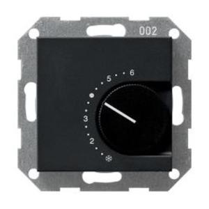 Фото Gira System55 0396005 Термостат (5 А, 230 В, под рамку, скрытая установка, черный матовый)