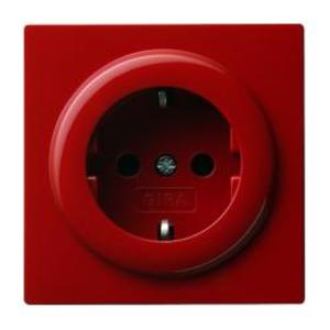 Фото Gira S-Color 018843 Розетка SCHUKO с заземляющим контактом (16 А, под рамку, скрытая установка, красная)