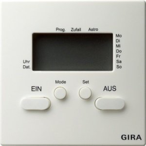 Фото Gira S-Color 038540 Таймер электронный (1000 Вт, под рамку, скрытая установка, белый)