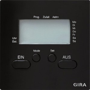 Фото Gira S-Color 038547 Таймер электронный (1000 Вт, под рамку, скрытая установка, черный)