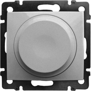 Фото Legrand Valena 770263 Светорегулятор роторный (5-300 Вт, R+L+C, под рамку, скрытая установка, алюминий)
