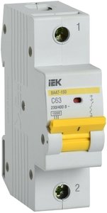 Фото IEK ВА47-150 MVA50-1-063-C Автоматический выключатель однополюсный 63А (15 кА, C)
