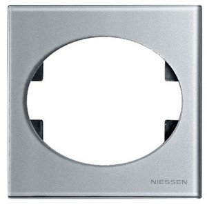 Фото ABB Tacto 5571 CL Рамка 1-постовая (горизонт, стекло серебряное)