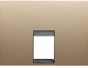 Фото ABB Olas 8417.1 CS Накладка телефонной/компьютерной розетки (RJ11/RJ45, атласная медь)
