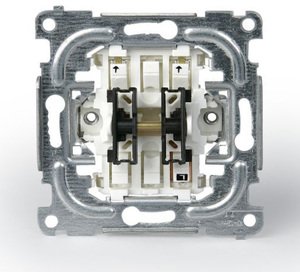 Фото ABB Impressivo 2TKA000179G1 Переключатель двухклавишный (16 А, механизм, с/у)
