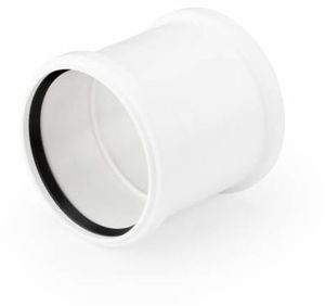 Фото Rehau Raupiano Plus 11240471001 Муфта двухраструбная с уплотнительным кольцом (Ø 160 мм, полипропилен)