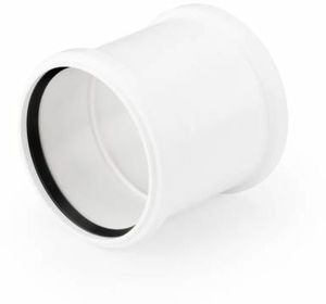 Фото Rehau Raupiano Plus 11233441001 Муфта двухраструбная с уплотнительным кольцом (Ø 90 мм, полипропилен)