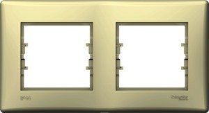 Фото Schneider Electric Sedna SDN5810647 Рамка 2-постовая (горизонтальная, бежевый)