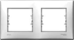 Фото Schneider Electric Sedna SDN5810621 Рамка 2-постовая (горизонтальная, белый)