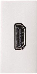 Фото ABB Zenit 2CLA215570N1101 Розетка HDMI (1хHDMI, 1 мод., под рамку, с/у, белый)