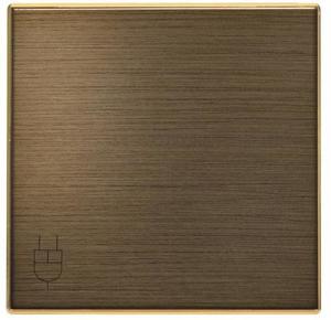 Фото ABB Sky Niessen 2CLA858810A1201 Накладка для розетки Schuko (крышка, античная латунь)