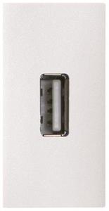 Фото ABB Zenit 2CLA215590N1101 Розетка USB (тип А, 1 мод., под рамку, с/у, белый)